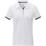 Morgan short sleeve women's duotone polo – White front view