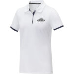 Morgan short sleeve women's duotone polo – White with logo