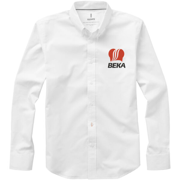 Vaillant long sleeve men's oxford shirt – White with logo