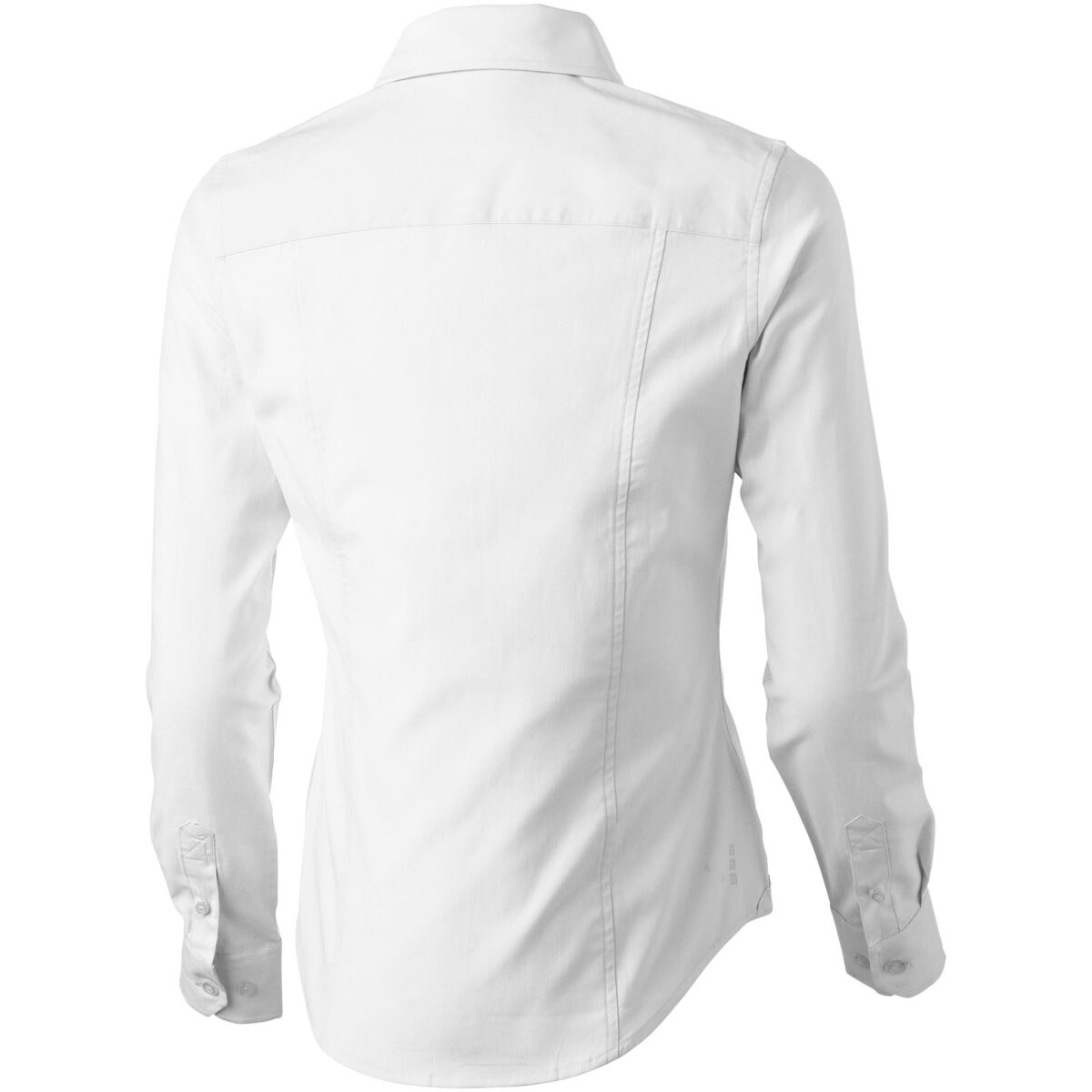 Vaillant long sleeve women's oxford shirt – White back view