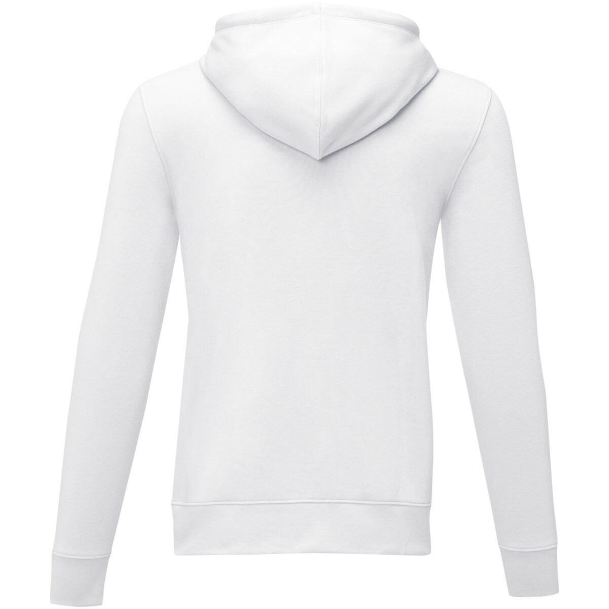 Theron men’s full zip hoodie – White back view