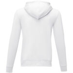 Theron men’s full zip hoodie – White back view