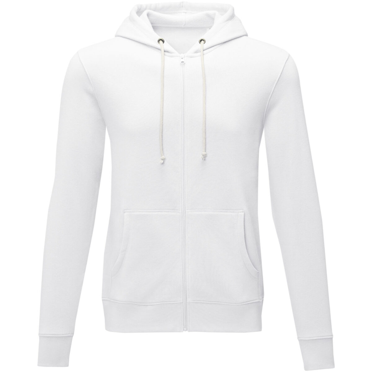 Theron men’s full zip hoodie – White front view