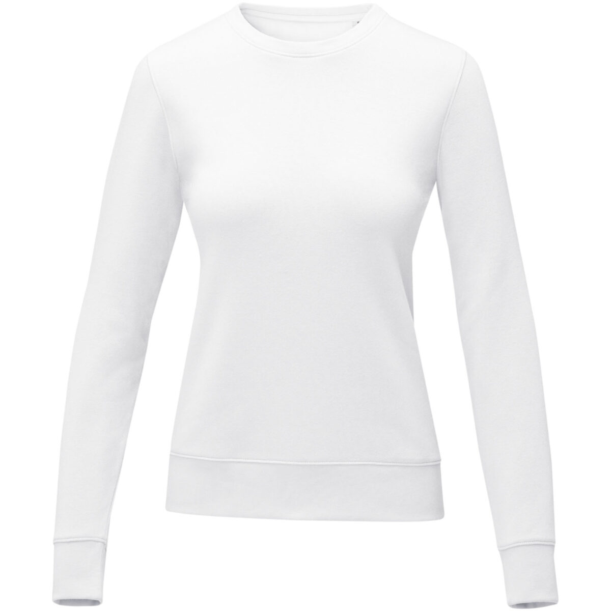 Zenon women’s crewneck sweater – White front view