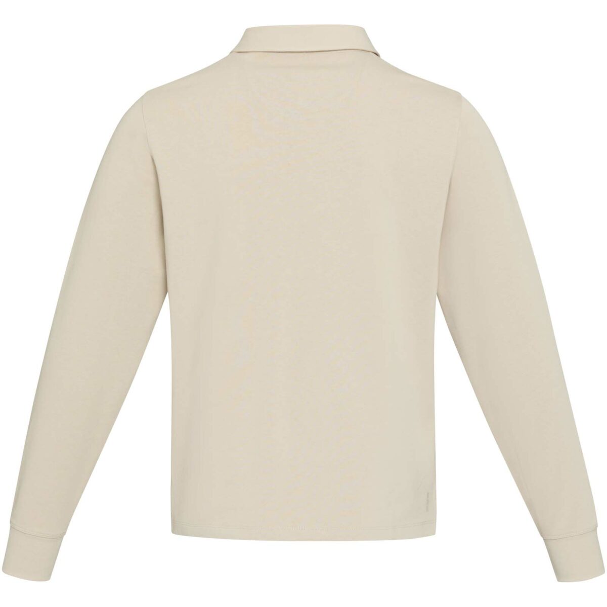 Clyde unisex organic rugby polo sweatshirt – Oatmeal back view