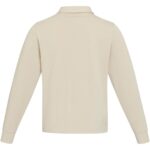 Clyde unisex organic rugby polo sweatshirt – Oatmeal back view