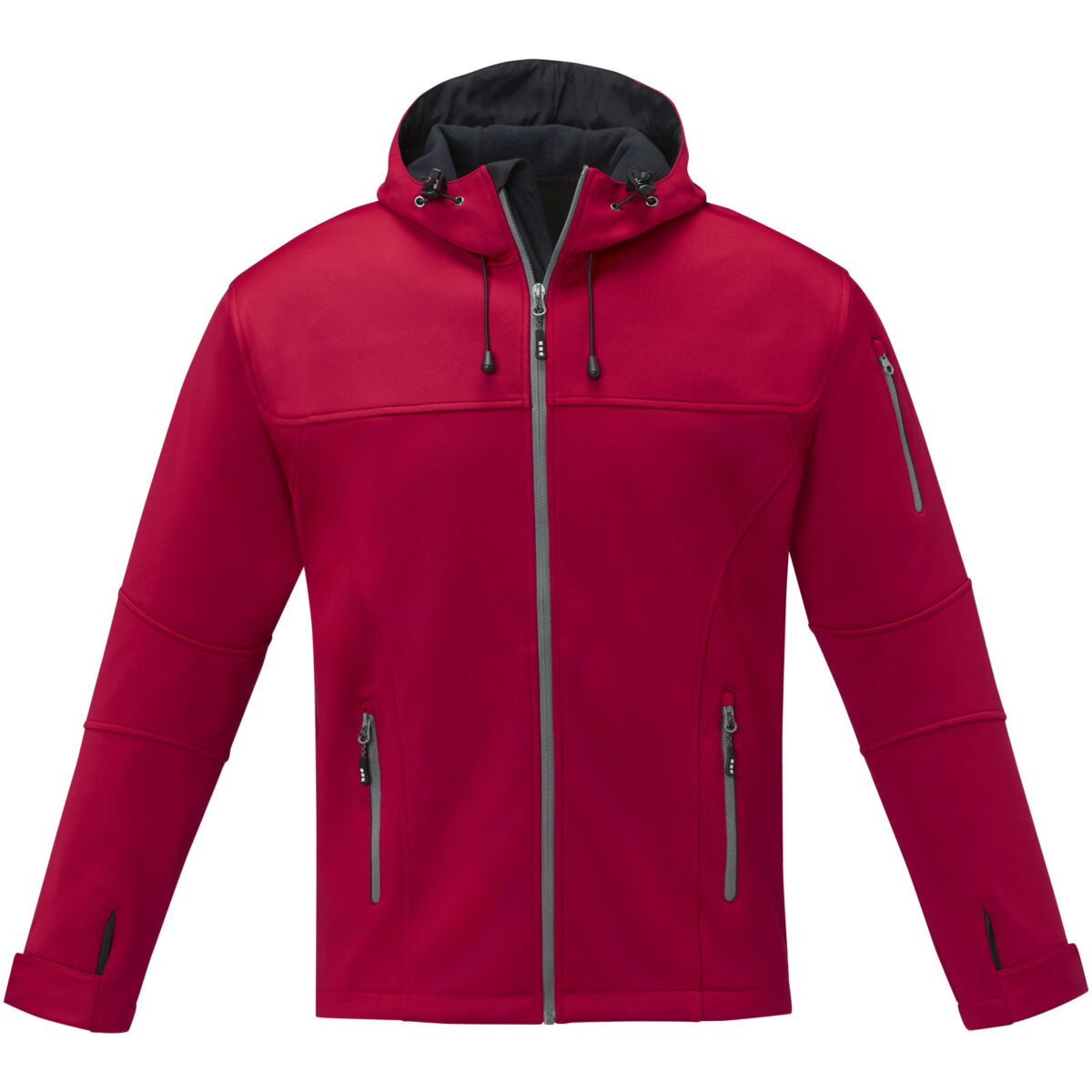 Match men's softshell jacket – Red front view