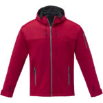 Match men's softshell jacket – Red front view