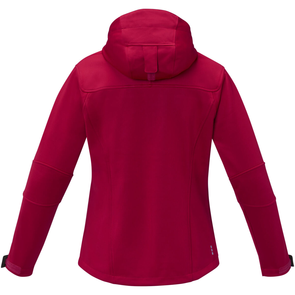 Match women's softshell jacket – Red back view