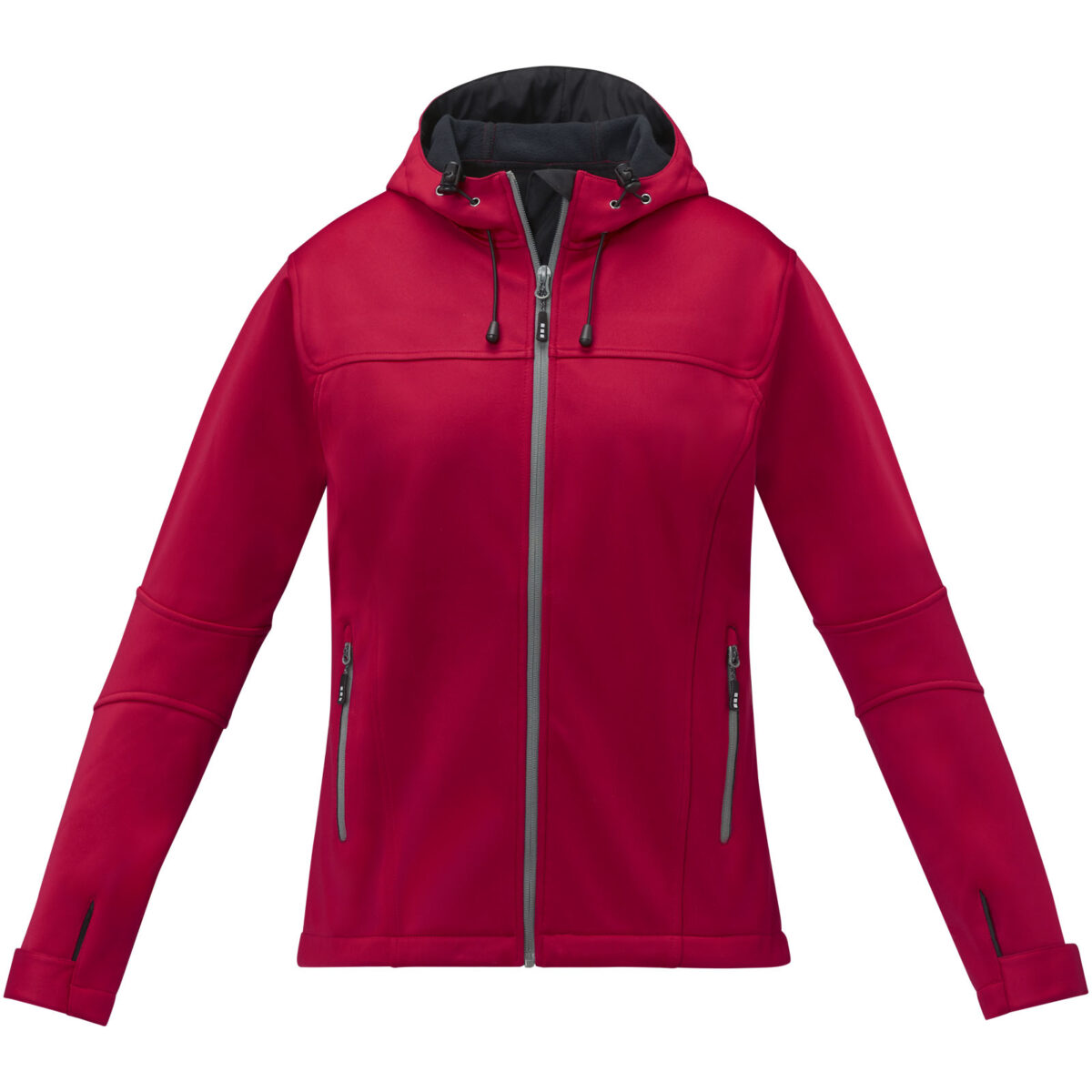 Match women's softshell jacket – Red front view