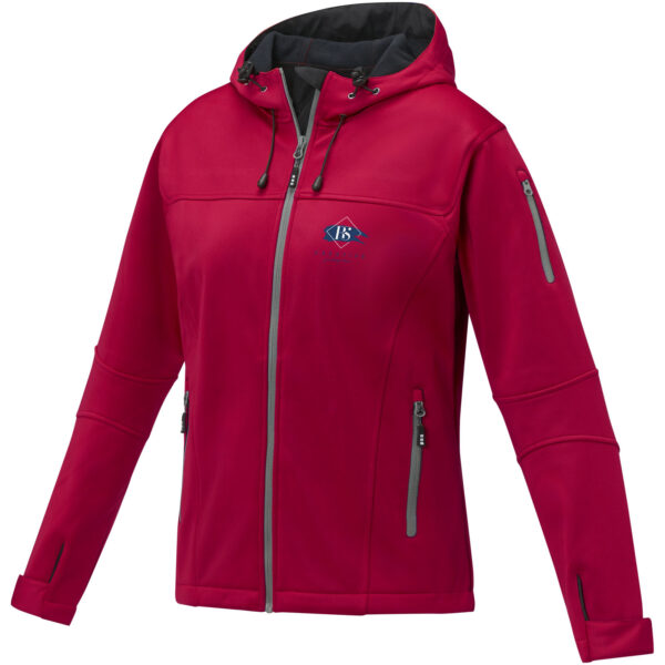 Match women's softshell jacket – Red with logo