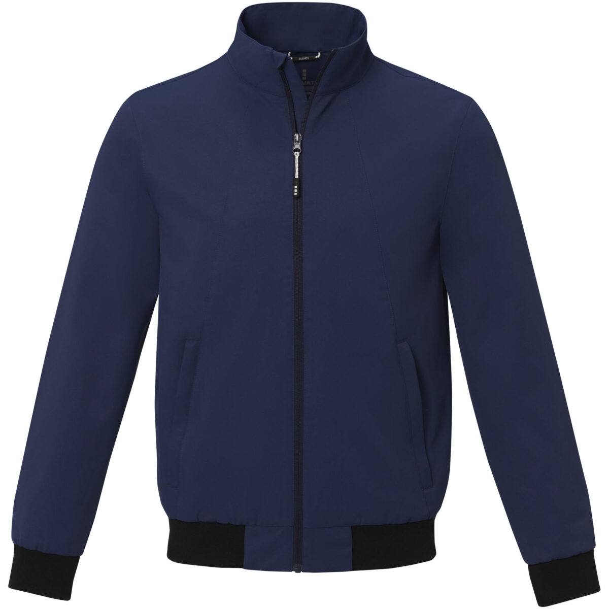 Keefe unisex lightweight bomber jacket – Navy front view