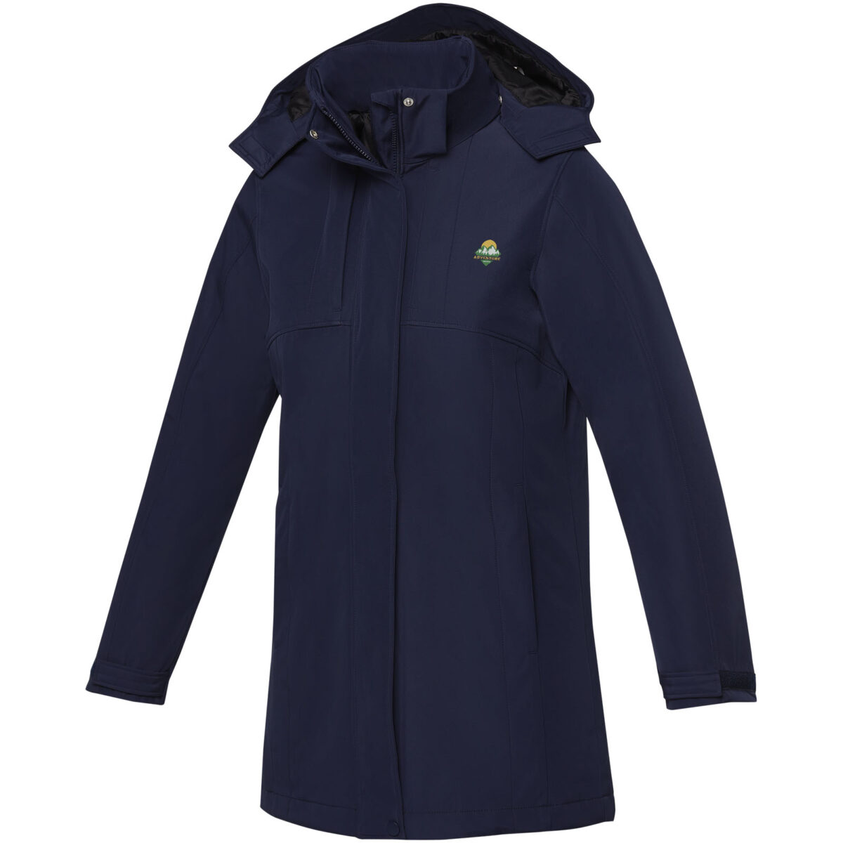 Hardy women's insulated parka – Navy with logo