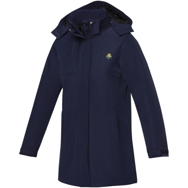 Hardy women's insulated parka – Navy with logo