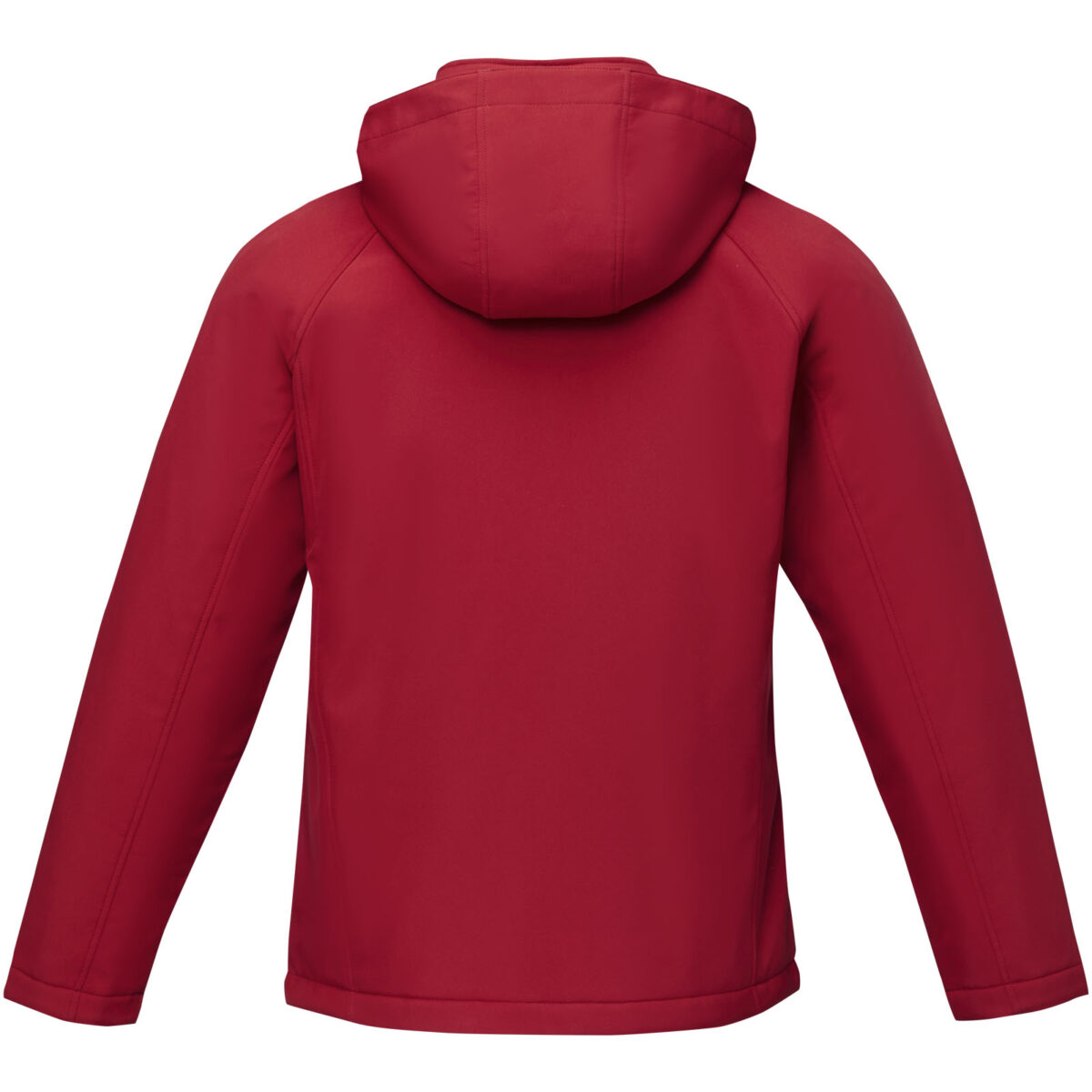 Notus men's padded softshell jacket – Red back view
