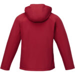 Notus men's padded softshell jacket – Red back view