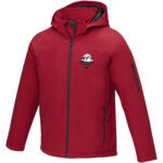 Notus men's padded softshell jacket – Red with logo