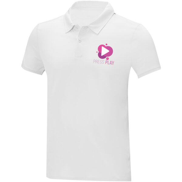 Deimos short sleeve men's cool fit polo – White with logo
