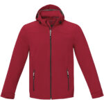 Langley men's softshell jacket – Red front view