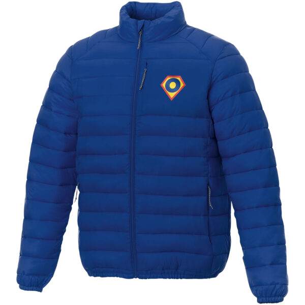 Athenas men's insulated jacket – Blue with logo