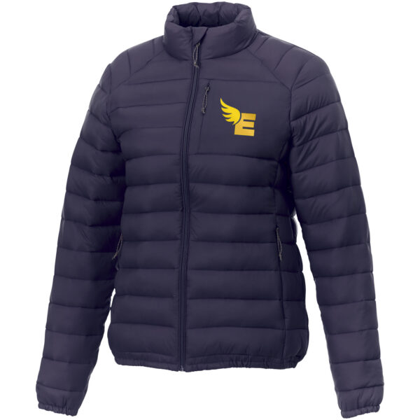 Athenas women's insulated jacket – Navy with logo