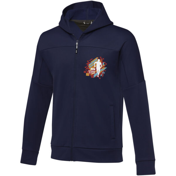 Nubia men's performance full zip knit jacket – Navy with logo