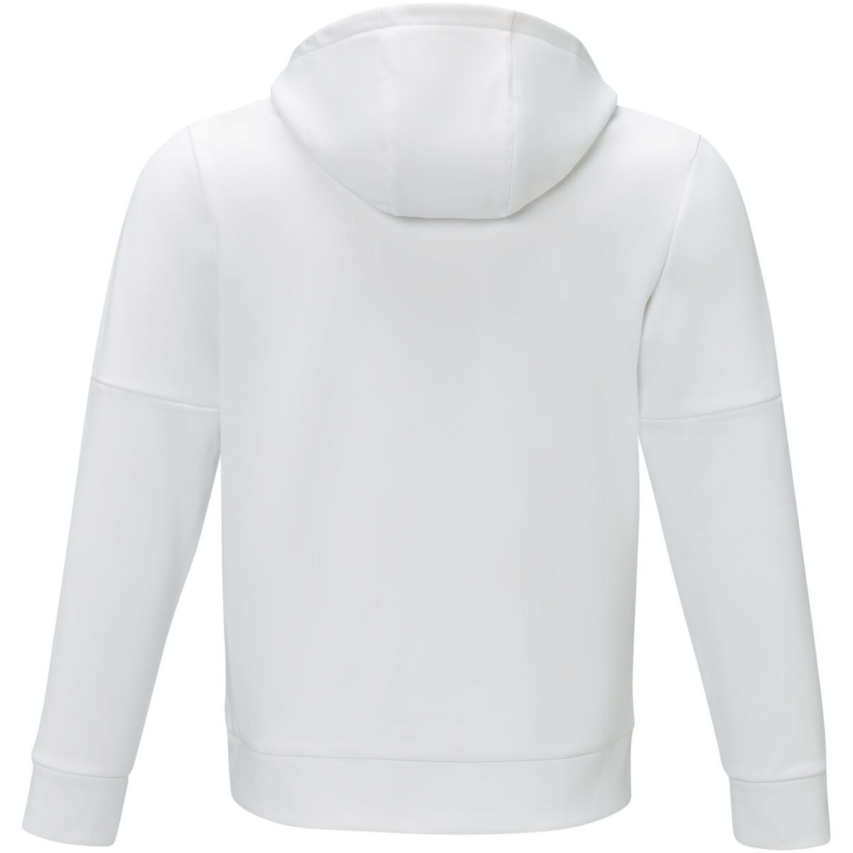 Sayan men's half zip anorak hooded sweater – White back view