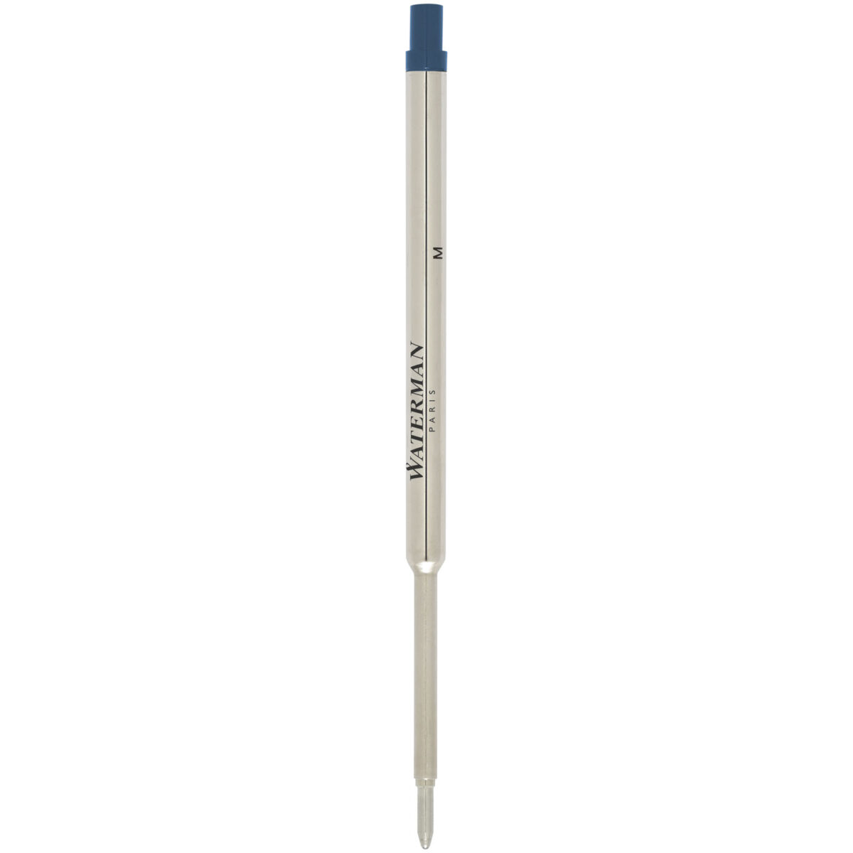 Waterman ballpoint pen refill (blue ink) – Silver front view