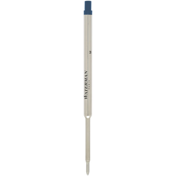 Waterman ballpoint pen refill (blue ink) – Silver front view