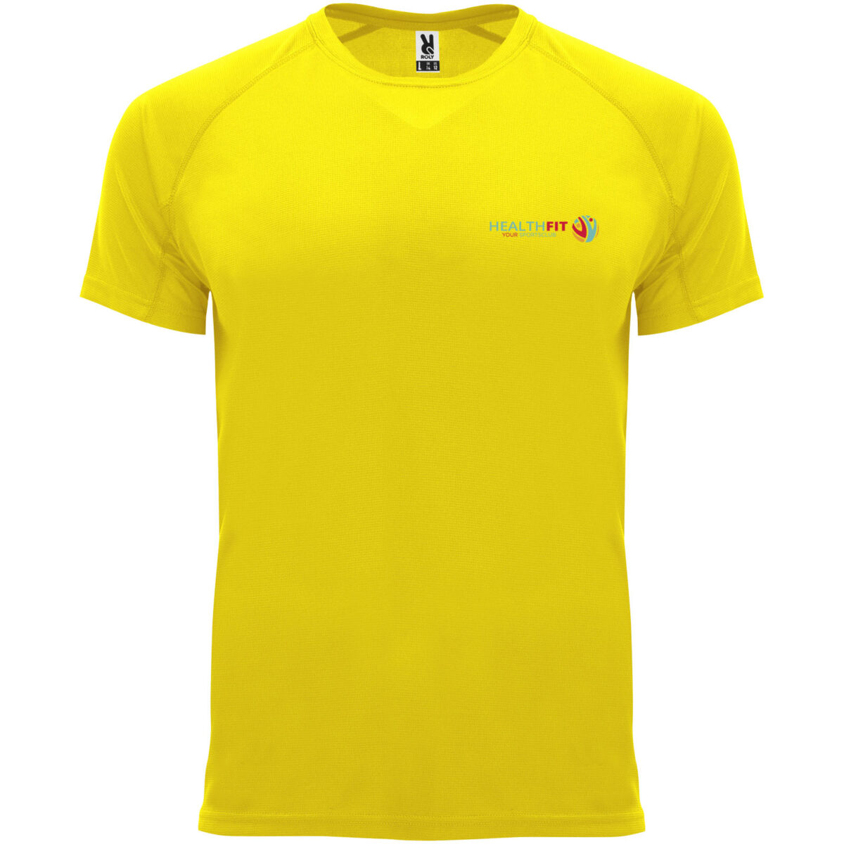 Bahrain short sleeve kids sports t-shirt – Yellow with logo
