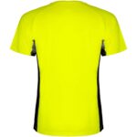 Shanghai short sleeve kids sports t-shirt – Fluor Yellow back view