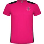Detroit short sleeve kids sports t-shirt – Fuchsia with logo