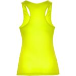 Shura women's sports vest – Fluor Yellow back view