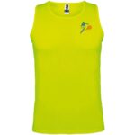 Andre men's sports vest – Fluor Yellow with logo