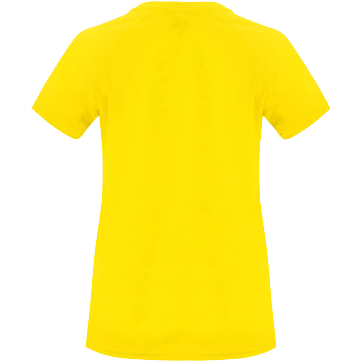 Bahrain short sleeve women's sports t-shirt – Yellow back view