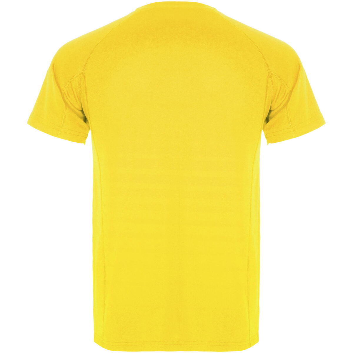 Montecarlo short sleeve men's sports t-shirt – Yellow back view