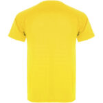 Montecarlo short sleeve men's sports t-shirt – Yellow back view