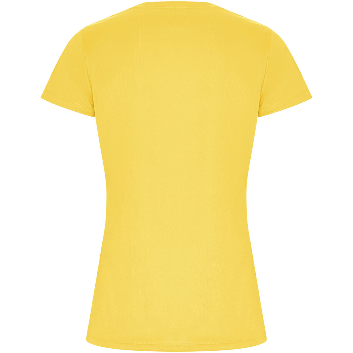 Imola short sleeve women's sports t-shirt – Yellow back view