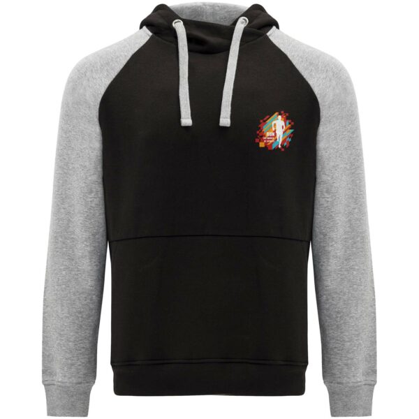 Badet unisex two-tone hoodie – Solid black with logo