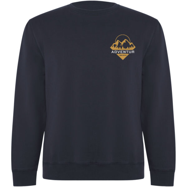 Batian organic cotton unisex crewneck sweater – Navy Blue with logo
