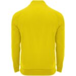 Epiro long sleeve unisex quarter zip sweatshirt – Yellow back view