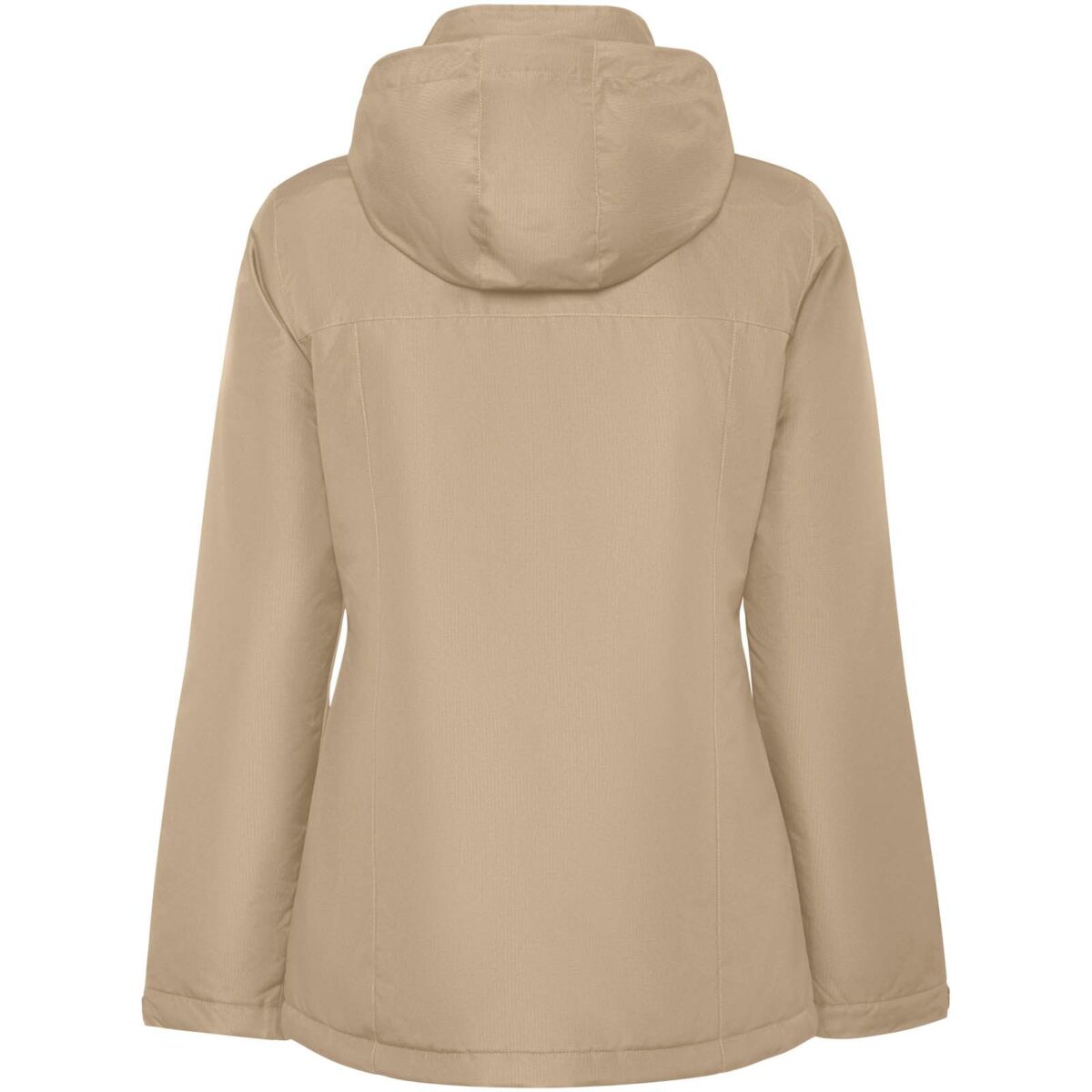America women's padded parka jacket – Dark Sand back view