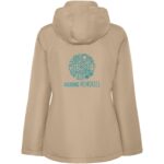 America women's padded parka jacket – Dark Sand with logo