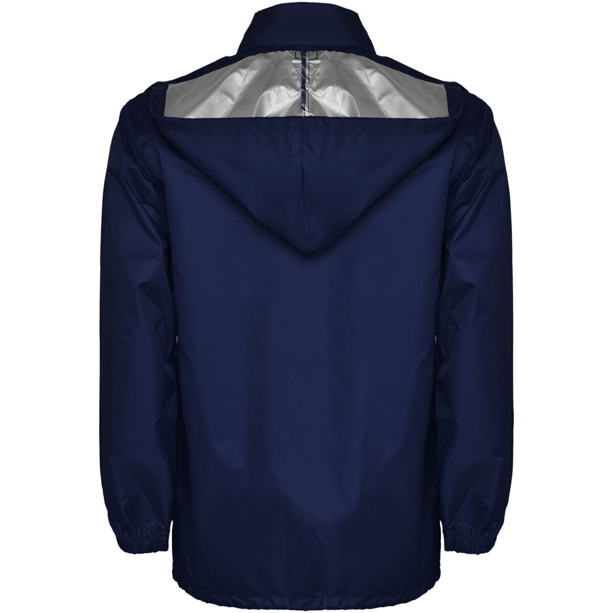 Escocia unisex lightweight rain jacket – Navy Blue back view