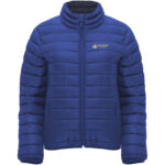 Finland women's insulated jacket – Electric Blue with logo