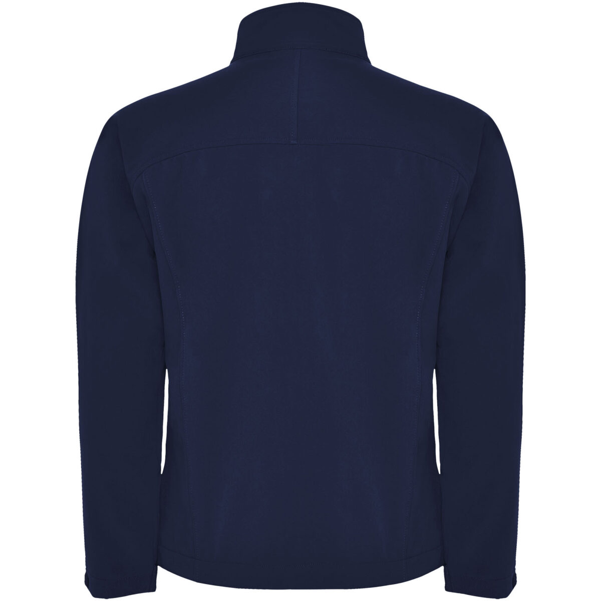 Rudolph unisex softshell jacket – Navy Blue back view