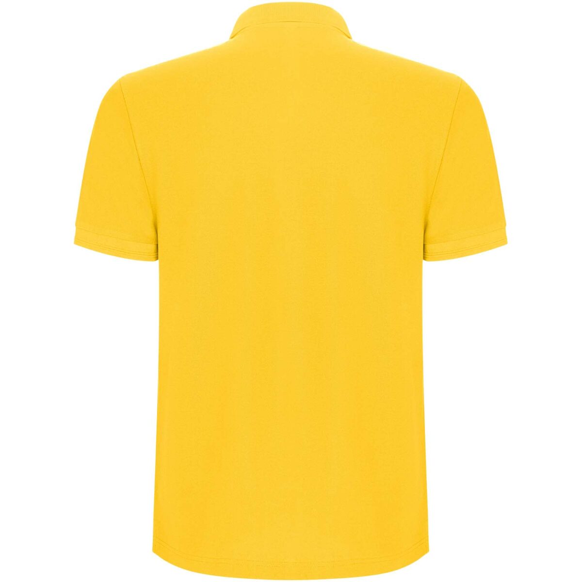 Pegaso Premium short sleeve men's polo – Yellow back view