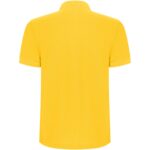 Pegaso Premium short sleeve men's polo – Yellow back view