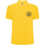 Pegaso Premium short sleeve men's polo – Yellow with logo