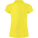 Star short sleeve women's polo – Yellow back view
